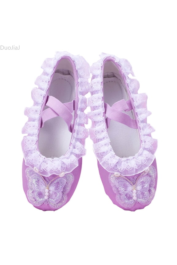 Cute Ballet For Girls Lace Cat Shape Toddler Dance Shoes For Performance And Practice Girls School Sandals Size 12