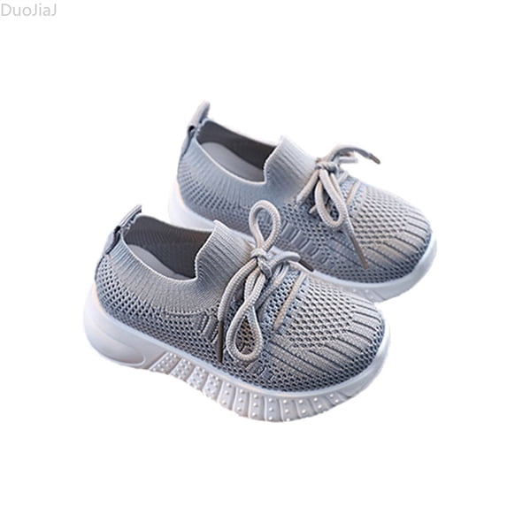 DuoJiaJ Cute Mesh Shoes Boy Girl Infant Non Slip First Infant Sneakers Size 9.5 M,Gray