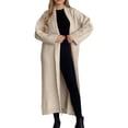 thumbnail image 1 of DuoJiaJ Elegant Long Cardigan Sweater Coat For Fashionable And Autumn And Winter Outerwear Stylish Open Front Knit Jacket Ideal For Casual And Formal Occasions Womens Fashion Beige L, 1 of 3