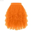 thumbnail image 1 of DuoJiaJ Elegant Sheer Layered Midi Skirt With Ruffled Hem For Lightweight Flowy Skirt For Casual Party And Wear Skirts For Women Red S, 1 of 3