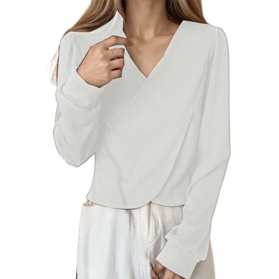 DuoJiaJ Fashion Thermal Underwear Top Long Sleeve Base Layer Shirt For Winter Warmth With Design And Asymmetric Style Women's Thermal Underwear Set -Lined White S