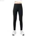thumbnail image 1 of DuoJiaJ Girls Athletic Leggings Kids Dance Running Yoga Pants Workout Active Dance Tights With Pockets Leggings For Girls Size 5-6 Years,Black, 1 of 4