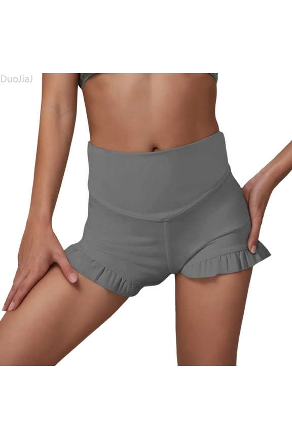 Girls Athletic Ruffle Shorts High Waisted Yoga Dance Shorts Comfy Workout Gymnastics Shorts Girls Athletic Shorts Size 150