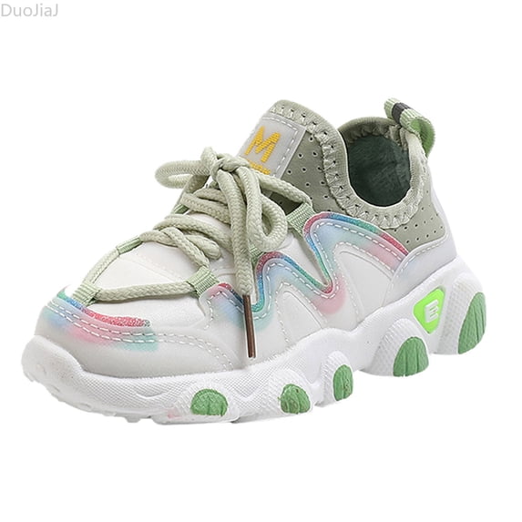 DuoJiaJ Girls Baby Infant Kids Toddler Shoes Winter Warm Lace Up Soft Leather Sneakers Baby Shoes Baby Shoes Size 7,Green