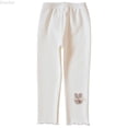 thumbnail image 1 of DuoJiaJ Girls Leggings For Everyday Wear Soft Stretchy Casual Pants For Toddler Kids Comfortable Breathable Thin Long Pants For Spring And Fall Season Leggings For Girls Size 2-3 Years,White, 1 of 3