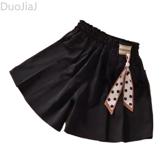 DuoJiaJ Girls Summer Casual Shorts Loose Fit Skort Pants Elastic Waist Comfortable Playwear For Kids Age 6 14 Outdoor Daily Wear Girls Casual Shorts Size 6-7 Years