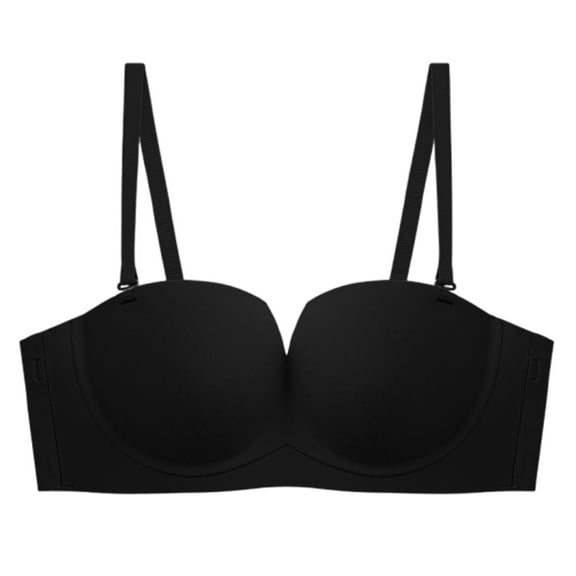 DuoJiaJ Half Cup Strapless Bra For Women Soft Wireless Design Innerwear For Any Occasion Under Clothing Wardrobe Addition Sports Bras for Women Black