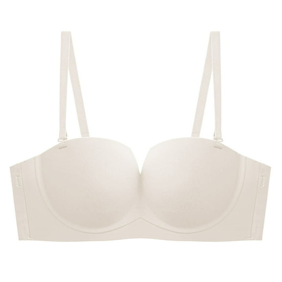DuoJiaJ Half Cup Strapless Bra For Women Soft Wireless Design Innerwear For Any Occasion Under Clothing Wardrobe Addition Sports Bras for Women Yellow