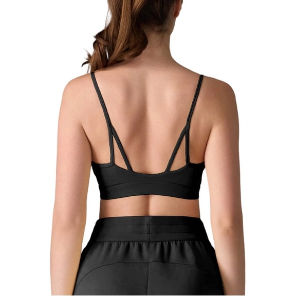 DuoJiaJ High Performance Yoga Bra For Sensational Back Design Ideal For Sports Running And Fitness Exercises Bras for Women Black
