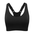 thumbnail image 1 of DuoJiaJ High Plus Size Sports Bra For Women Front Adjustable Straps Wirefree Support Workout Yoga Running Athletic Top Plus Size Bras Black, 1 of 2