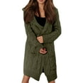 thumbnail image 1 of DuoJiaJ Hooded Long Cardigan Sweater Coat Stylish Knitted Pullover With Pattern For Autumn And Winter Fashion Women's Lightweight Sweater Green XXXL, 1 of 5