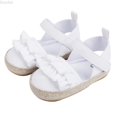 thumbnail image 1 of DuoJiaJ Girls Ruffles Shoes First Walkers Shoes Summer Toddler Flat Sandals Baby Girl Sandals Size 13, 1 of 5