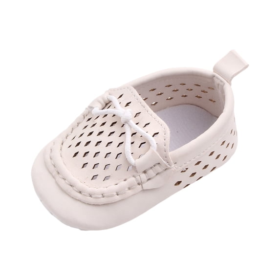 DuoJiaJ Infant Toddler Shoes Solid Color Soft Soled Non Slip Socks Baby Shoes Spring And Summer Shoes Casual Shoes Infant Sneakers Size 4,White