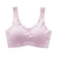 thumbnail image 1 of DuoJiaJ Ladies Yoga Sports Brassiere Deep V Neck Vest Bralette Wireless Seamless Bra Wireless Bras Pink, 1 of 2