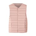 thumbnail image 1 of DuoJiaJ Light For Women Autumn Winter Collarless Inner Bladder Short Women's Vest Plus Size Round Neck Coat Womens Winter Jacket Pink XXXL, 1 of 2