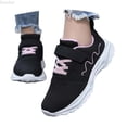 thumbnail image 1 of DuoJiaJ Lightweight Girls Knit Upper Casual Sneakers For Everyday Comfort Breathable Mesh Design Flexible Soles Ideal For Play Girls Sports Shoes Size 3.5,Pink, 1 of 5