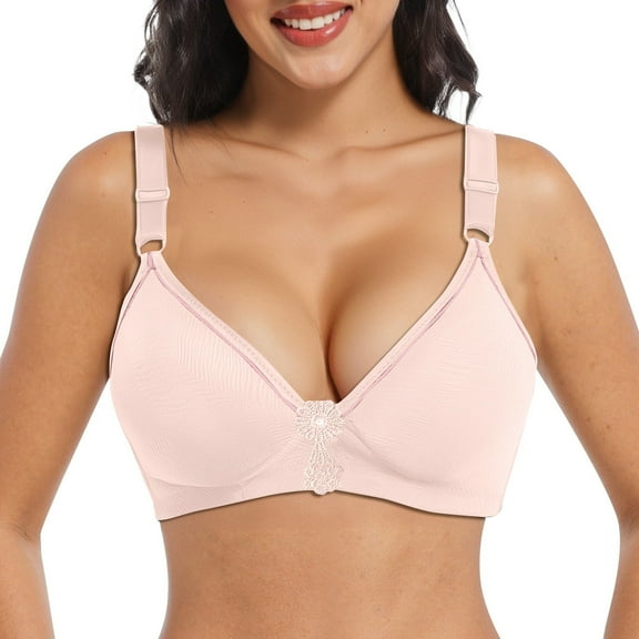 DuoJiaJ New Women's Wire Thin Push Up Comfortable Bra Sports Bras for Women Multicolor