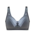 thumbnail image 1 of DuoJiaJ Plus Size Cotton Nursing Bra Women's Breastfeeding Maternity Bra Comfort Support Wireless T-Shirt Bras Gray, 1 of 5