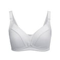 thumbnail image 1 of DuoJiaJ Plus Size Cotton Nursing Bra Women's Breastfeeding Maternity Bra Comfort Support Wireless T-Shirt Bras Gray, 1 of 5