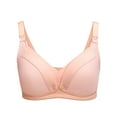 thumbnail image 1 of DuoJiaJ Plus Size Cotton Nursing Bra Women's Breastfeeding Maternity Bra Comfort Support Wireless T-Shirt Bras Pink, 1 of 5