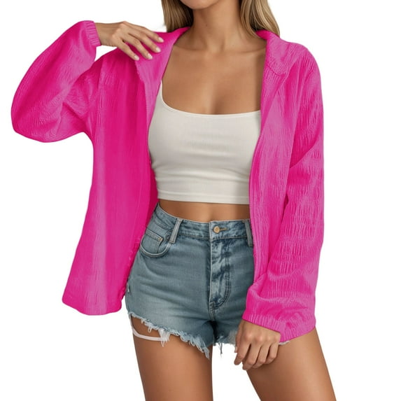 DuoJiaJ Plus Size Women's Casual Zip Up Hooded Jacket Lightweight Sun Outerwear For Everyday Wear Womens Winter Jacket Pink XL