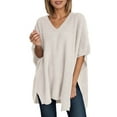 thumbnail image 1 of DuoJiaJ Pullover Sweater With Batwing Sleeves Stylish Knit Cardigan For Everyday Wear And Layering Fall Plus Size Tops Gray M, 1 of 3