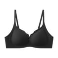 thumbnail image 1 of DuoJiaJ Seamless Adjustable Uplift Bra Side Spill Wire Push Up Sag Thin Comfort Bra Bras for Women Black, 1 of 3