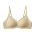thumbnail image 1 of DuoJiaJ Seamless Adjustable Uplift Bra Side Spill Wire Push Up Sag Thin Comfort Bra Bras for Women Yellow, 1 of 3