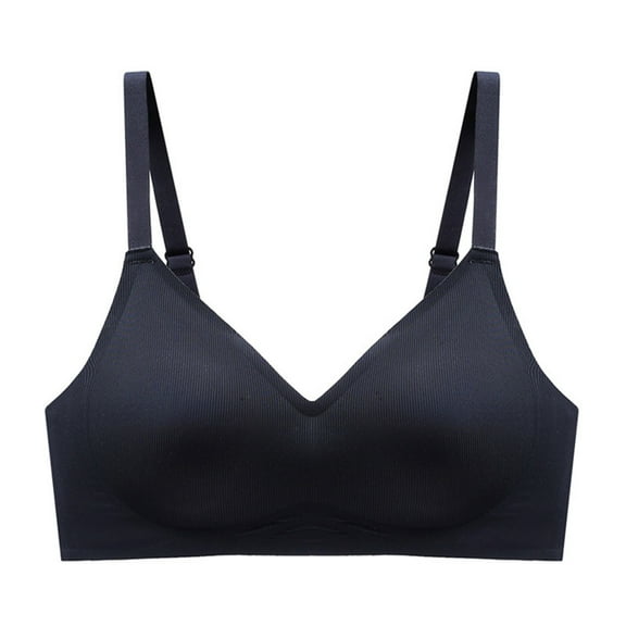 DuoJiaJ Seamless Bra For Women With Small Breasts Push Up And Secondary Breasts Soft Support No Wire Bra Sports Bras for Women Black
