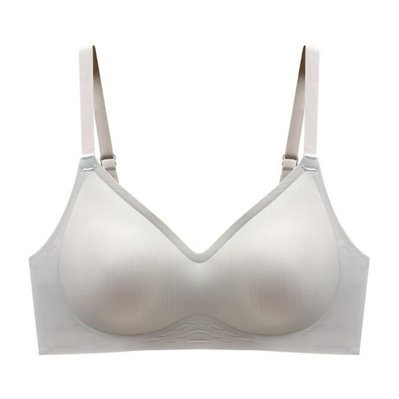 DuoJiaJ Seamless Bra For Women With Small Breasts Push Up And Secondary Breasts Soft Support No Wire Bra Sports Bras for Women Gray