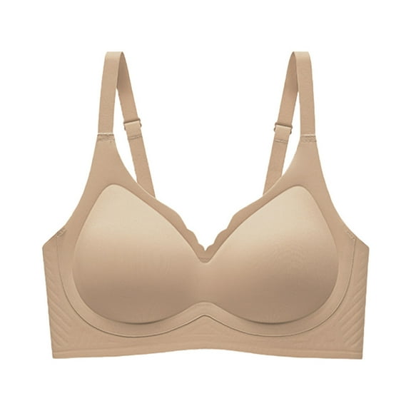 DuoJiaJ Seamless Bra Girl With Small Holding Thin Bra Girl Without Underwire Sports Bras for Women Yellow