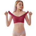 thumbnail image 1 of DuoJiaJ Seamless Bra Without Underwire Women's Bralette Padded Comfortable Non Wired T Shirt Bra Pull On Bra Crossback Comfortable Soft Bustier Plus Size Bras Red, 1 of 3