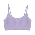 thumbnail image 1 of DuoJiaJ Seamless Bra Without Underwire Women's Bralette Padded Comfortable Non Wired T Shirt Bra Pull On Bra Crossback Comfortable Soft Bustier Sports Bras for Women Purple, 1 of 2