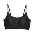 thumbnail image 1 of DuoJiaJ Seamless Bra Without Underwire Women's Bralette Padded Comfortable Non Wired T Shirt Bra Pull On Bra Crossback Comfortable Soft Bustier Sports Bras for Women Black, 1 of 2