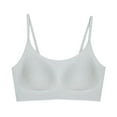 thumbnail image 1 of DuoJiaJ Seamless Bra Without Underwire Women's Bralette Padded Comfortable Non Wired T Shirt Bra Pull On Bra Crossback Comfortable Soft Bustier Sports Bras for Women White, 1 of 3
