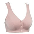 thumbnail image 1 of DuoJiaJ Soft Cotton Front Buckle Middle Aged And Elderly Underwear Women Smooth No Underwire Wide Strap Vest Type New Large Size Bra T-Shirt Bras Multicolor, 1 of 3