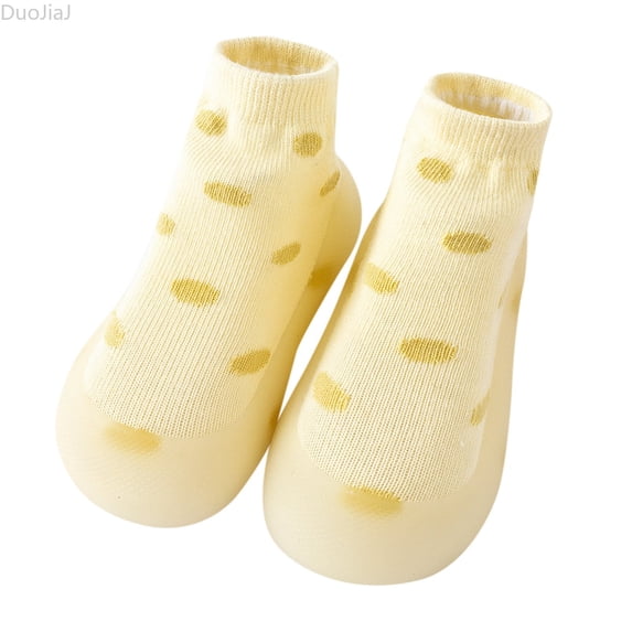 DuoJiaJ Spring And Summer Children Toddler Shoes Boys And Girls Socks Shoes Flat Bottom Non Breathable And Comfortable Sneakers Size 6.5,Yellow
