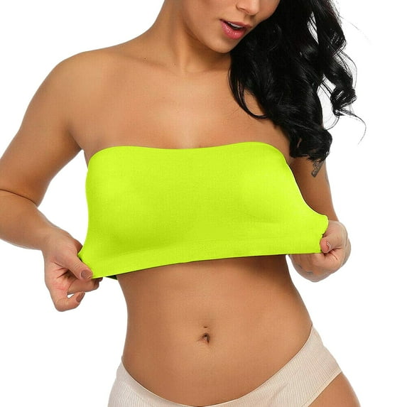 DuoJiaJ Strapless Wireless Bras for Women Seamless Comfort Padded Tube Top Bra Multicolor