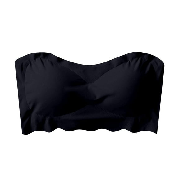 DuoJiaJ Summer Ice Silk Beautiful Back Thin Small Chest Gathered Tube Top Exposure Mark Girl Underwear. Breathable Yoga Tank Tops for Women