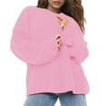 thumbnail image 1 of DuoJiaJ Sweaters for Women Crewneck Pullover Oversized Drop Shoulder Sweater Long Sleeve Classic Casual Cozy Tops Red L, 1 of 3