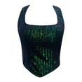 thumbnail image 1 of DuoJiaJ Tank Top Sequined Hottie Short Top With Padded Chest Cotton Tank Tops for Women, 1 of 5