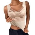thumbnail image 1 of DuoJiaJ Tank Top for Women V Neck Lace Camisole Tops Beige, 1 of 5