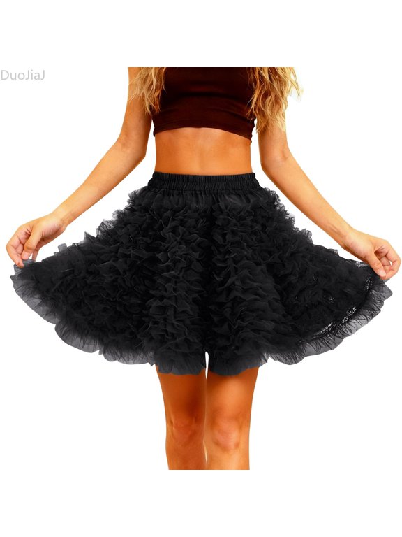 Three Layer Elegant Performance Skirt For Contemporary Dancewear Stage Show Skirt With Tiered Design Flowy Movement Adult Female Skirt Skirts For Women Black S