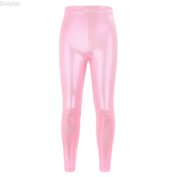 DuoJiaJ Toddler Girls Dance Bike Short Breathable Playgrounds Gymnastics Glitter Ballet Pants Girls Leggings Size 4-5 Years,Pink