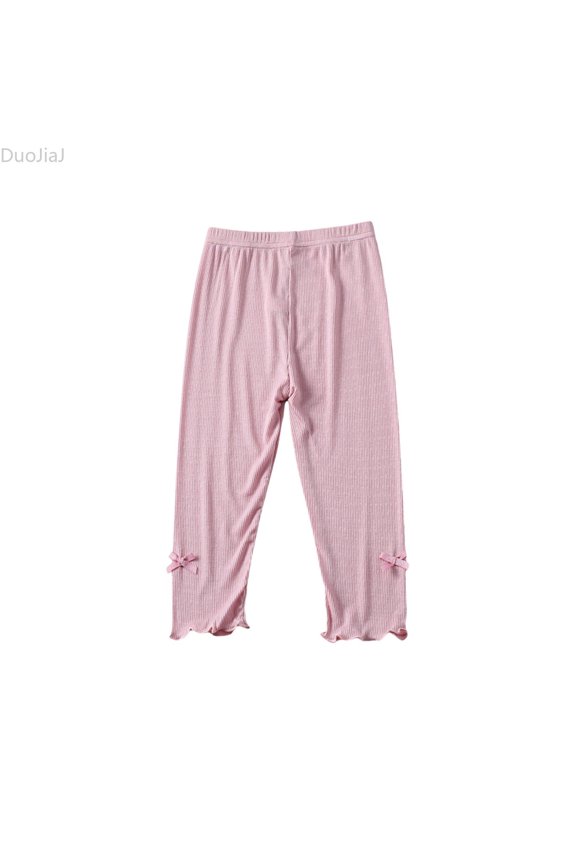 Toddler Girls Seven Pants Bottoming Pants Summer Thin Model Children's Pants Summer Baby Softy Pants Girls Cotton Leggings Size 4-5 Years,Pink