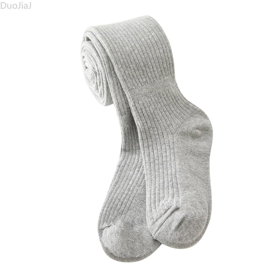 DuoJiaJ Toddler Kids Baby Girls Cotton Leggings Knitted Tights Stretchy Basic Full Length Pants Pantyhose For Spring Autumn Stocking Girls Cotton Leggings Size 6-8 Years,Gray