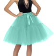 thumbnail image 1 of DuoJiaJ Tutu Skirts Women A-Line Knee Length Layered Pleated Skirt Vintage Princess Puffy Skirt,Green One Size, 1 of 3