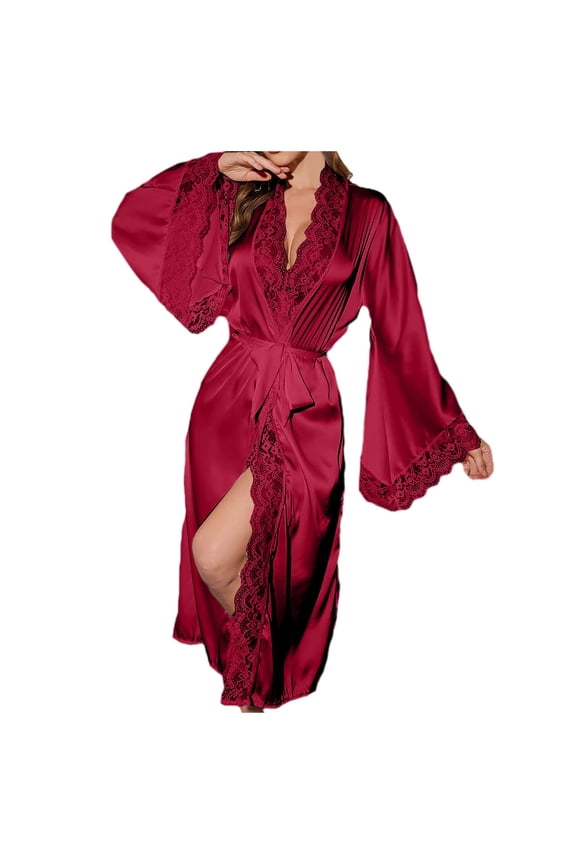 Underwear Women's Robe Sex Suit Women's Summer Pajamas Short Sleeve Red