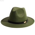 thumbnail image 1 of DuoJiaJ Unisex Classic Jazz Fedora, French Style Wool Hat for Retro Outfits Green One Size, 1 of 4