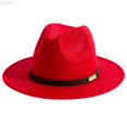 thumbnail image 1 of DuoJiaJ Unisex Classic Jazz Fedora, French Style Wool Hat for Retro Outfits Red One Size, 1 of 4
